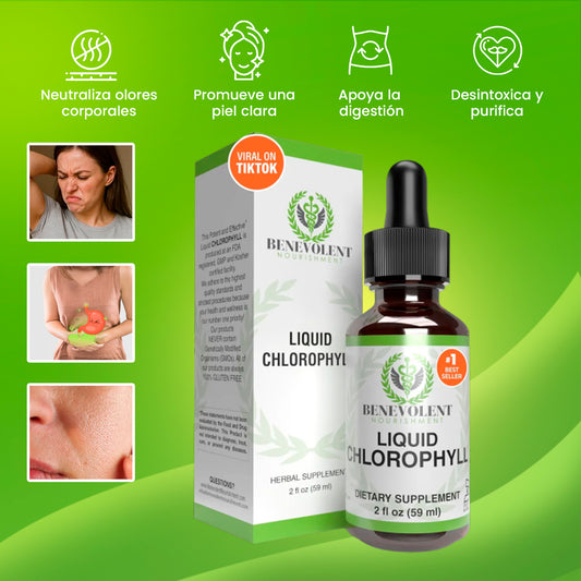 Gotas de Clorofila Naturales Benevolent™ | Purifica tu cuerpo y brilla desde adentro