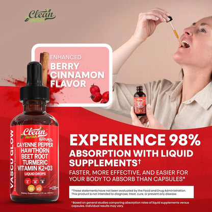 Gotas Naturales Vascu Glow™ | Gotas naturales que apoyan tu presión arterial y fortalecen tu corazón